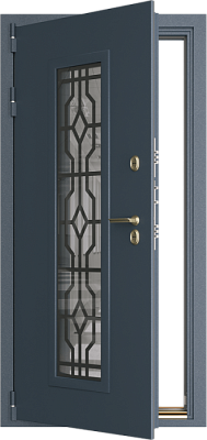 Входная  дверь Comfort NoFrost MP 6.1  Муар металлик Аквамарин