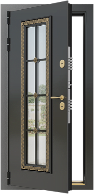 Входная  дверь Premium NoFrost MP 4.1  Шагрень черная